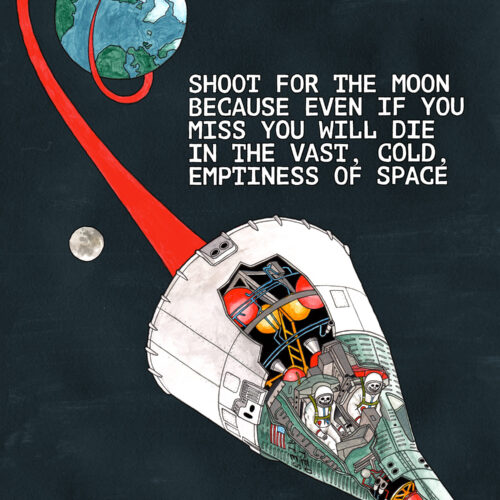 images Shoot For The Moon... A2 Poster
