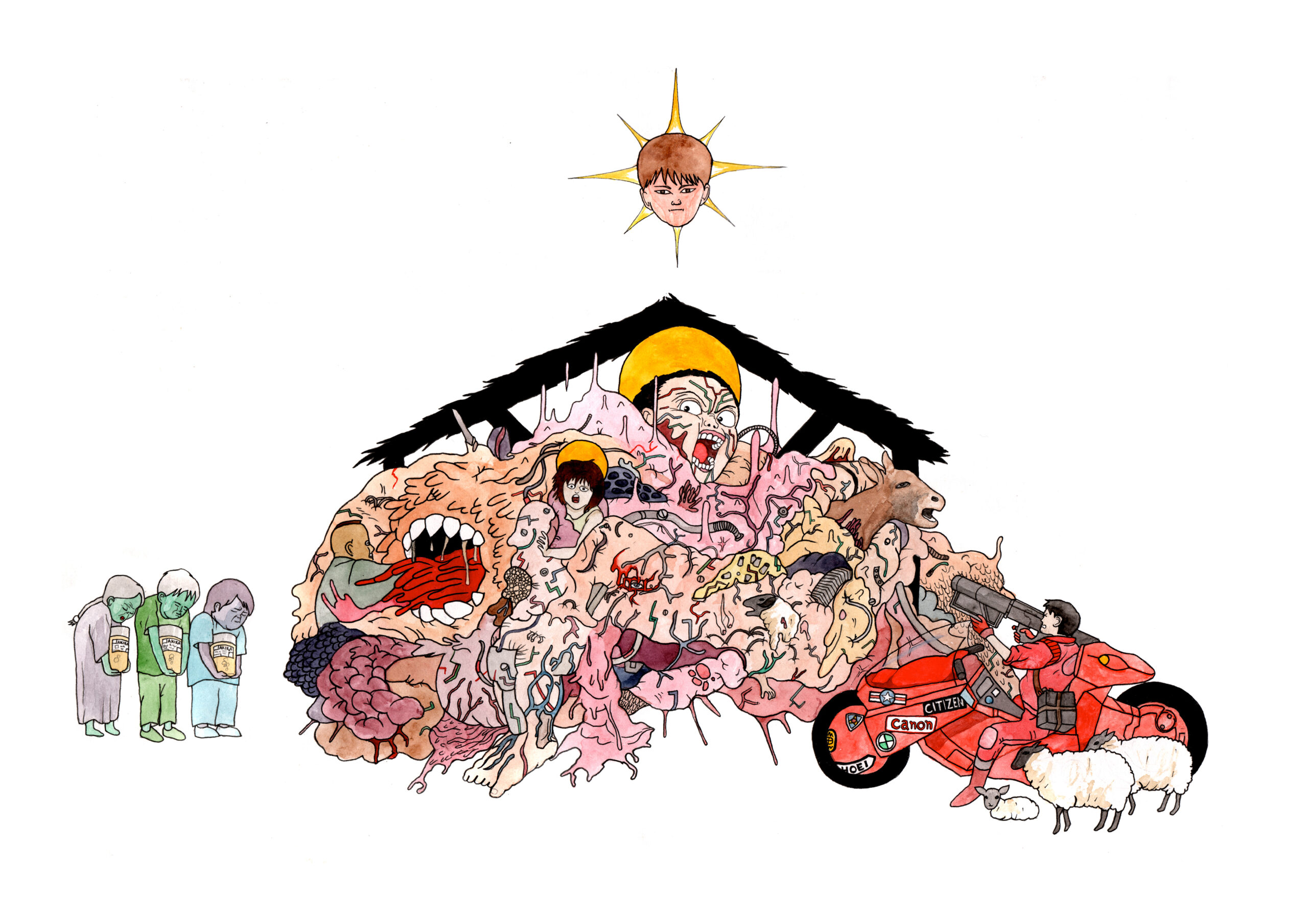 AKIRA Nativity - Limited edition giclee print