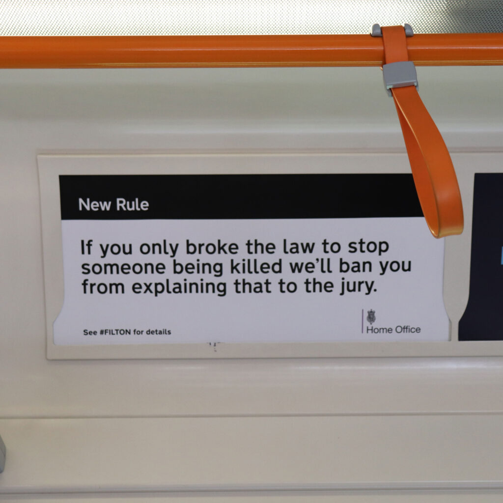 Home office graphic design and logo. New Rules. If you only broke the law to stop someone being killed we'll ban you from explaining that to the jury. Search FILTON for more details.
